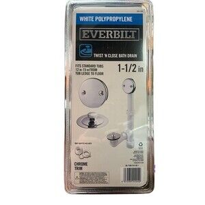 Everbilt Poly Pipe Bath Waste and Overflow Drain White Grey SH-7100-P-01-02-1